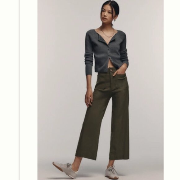 Anthropologie Pants - Anthropologie The Colette Magic Fabric Crop Wide-Leg Pants by Maeve | NWT | 24